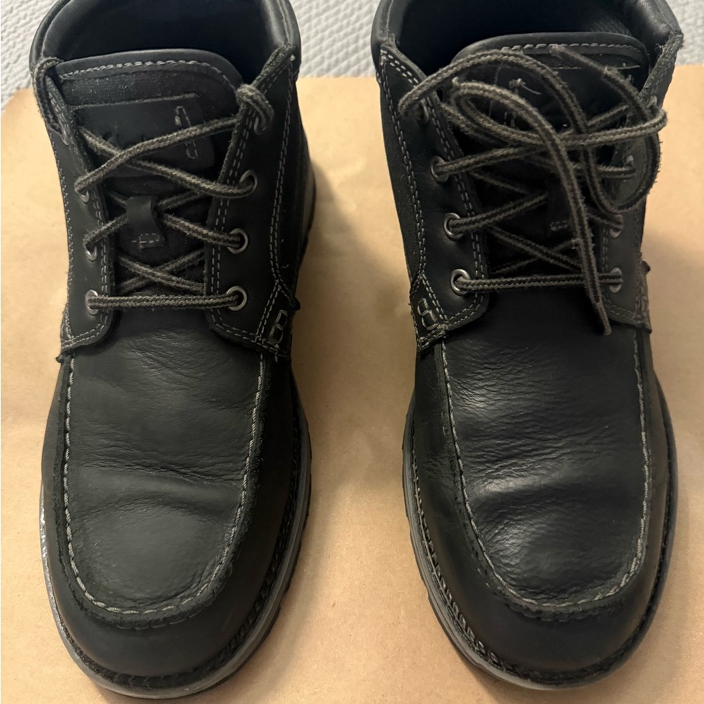 Clark’s Men's Black Leather Boots Size 9